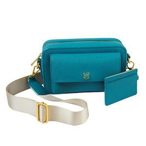 Joy Clean & Chic Saffiano Leather Crossbody Bag Plus Card Case NEW